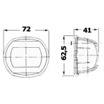 Fanale a led 112,5° rosso - immagine 2
