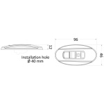 Luce di via NEMO  - sinistra e destra 112,5° bulk Montaggio incasso - immagine 2