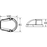 Luce di via rossa/verde di prua calotta bianca - immagine 2