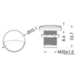 Luce di cortesia LED da incasso tonda blu - immagine 2