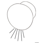 Luci di cort. LED ROUND luce bianca verso il basso