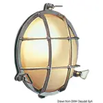 Lampada stagna ottone cromato