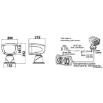 Faro elettrico Combo LED Aldebaran 12 V nero - immagine 3