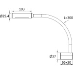 Faretto LED snodato testa letto/lettura carte - immagine 2