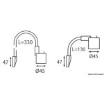 Luce testa letto 6 LED nera