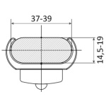 Luce per scaletta gradino standard 38 mm 2 pz - immagine 2