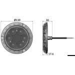 PIRANHA P6 NITRO LED bianco e blu 12V - immagine 3