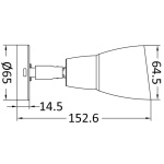 Faretto LED acciaio inox con USB C e interruttore - immagine 2