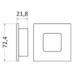 Plafoniera LED ad inc. rid. ARUBA quadrata - immagine 2