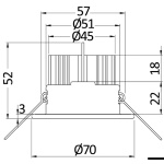 Plafoniera LED da incasso Atria II luca Bianca - immagine 2