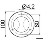 Luce da tavolo a scomparsa Aurora ghiera SS tonda