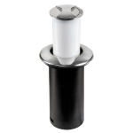 Luce da tavolo Aurora Compact ghiera tonda SS