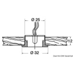 Luce cortesia Circinus 12/24 V blu