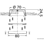 Faretto Hydra inox lucido 10 W