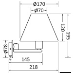 Applique snodata Maia ottone cromato - immagine 2