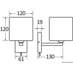 Applique snodata ottone cromato - immagine 2