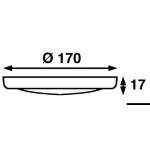 Plafoniera ABS Saturn LED cromata a filo - immagine 2