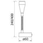 Faretto LED snodato finitura lucida 400 mm - immagine 2