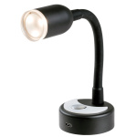 Faretto LED snodato nero 240 mm