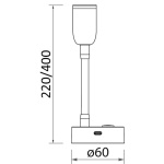 Faretto LED snodato nero 240 mm - immagine 2