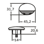 Luce cortesia ad incasso bianca LED bianco