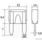 Fusibile lamellare MINI 15A - immagine 2