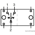 Interruttore (ON)-OFF-(ON) 2 lampadine 12 V