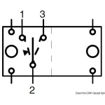 Interruttore ON-OFF-(ON) singolo polo 2 lam 12 V