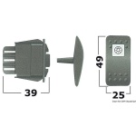 Interruttore (ON)-OFF-(ON) 2 LED 12 V - immagine 2