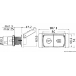 Presa Flip Pro Duo USB-A+USB-C e Power Socket 12V - immagine 2