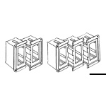 Cornice per 1  interruttore nera