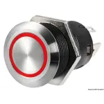 Interruttore FLAT inox (ON)-OFF  12 V bianco - immagine 2