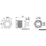 Interruttore FLAT inox (ON)-OFF  12 V bianco - immagine 3