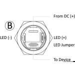 Interruttore FLAT inox (ON)-OFF  12 V bianco - immagine 5