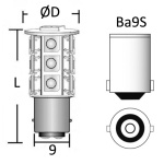 Lampadina 12 V BA9S 8,5 W 95 lm - immagine 3