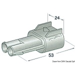 Connettore stagno maschio 2 poli