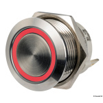 Interruttore FLAT inox ON-OFF 12/24 V rosso
