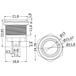Interruttore FLAT inox ON-OFF 12/24 V bianco - immagine 2