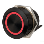 Interruttore FLAT inox nero ON Momentaneo - OFF  12/24V RBW