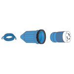 Spina + cavo 10 m blu 50 A - immagine 2