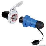 Presa elettrica Cruiser 16 A nera con cover inox