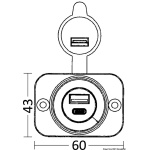 Presa incasso doppia USB Type-A + Type-C - immagine 3