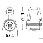 Presa USB-A + USB-C con carenatura - immagine 3