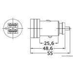 Adattatore presa corrente USB A+C con cappuccio - immagine 3