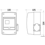 Quadro elettrico 16 A con presa shuko - immagine 2
