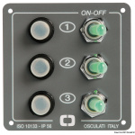 Pannello 3 interruttori riarmabili