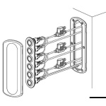 Pannello interruttori in fibra di carb. LED rosso - immagine 2