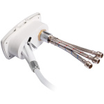 Box doccia New Edge bianco tubo inox 2,5 m (Bulk 10 pz)