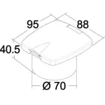 Doccetta New Edge bianca tubo PVC 2,5 m - immagine 4