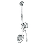 Doccia a pulsante bianca tubo PVC 4 m a parete